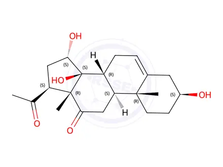 Chemical structure of 3β,14β,15α-Trihydroxypregn-5-ene-12,20-dione