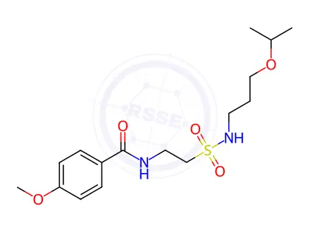Chemical structure of N-(2-(N-(3-Isopropoxypropyl)sulfamoyl)ethyl)-4-methoxybenzamide