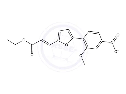 Chemical structure of Ethyl 3-(5-(2-methoxy-4-nitrophenyl)furan-2-yl)acrylate
