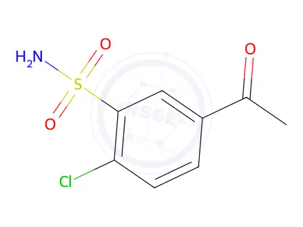 Chemical structure of 5-Acetyl-2-chlorobenzene-1-sulfonamide