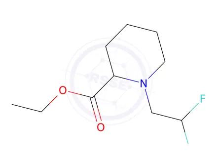Chemical structure of Rac-ethyl (2R)-1-(2,2-difluoroethyl)piperidine-2-carboxylate