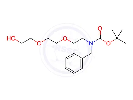 Chemical structure of N-BOc-n-benzyl-peg3-alcohol