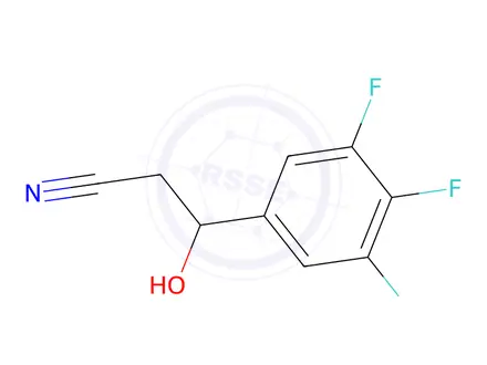 Chemical structure of 3-Hydroxy-3-(3,4,5-trifluorophenyl)propanenitrile