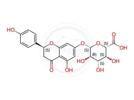 Chemical structure of Naringenin-7-O-glucuronide