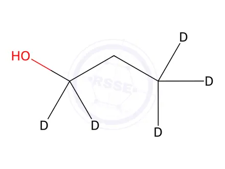 Chemical structure of n-Propyl-1,1,3,3,3-d5 Alcohol