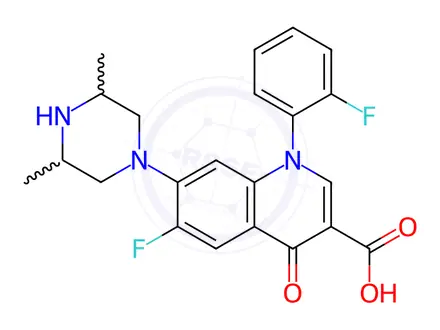 Chemical structure of Temafloxacin Impurity 64