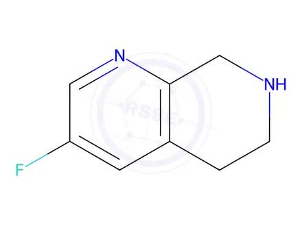 Chemical structure of 3-Fluoro-5,6,7,8-tetrahydro-1,7-naphthyridine