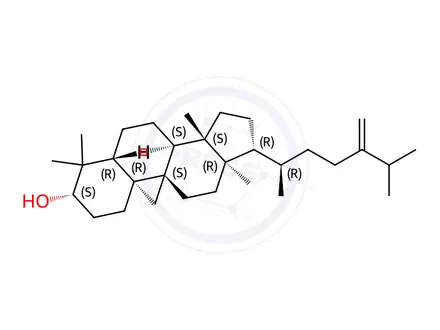 Chemical structure of 24-Methylenecycloartanol