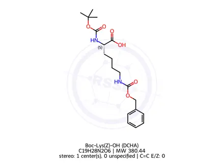 Chemical structure of Boc-Lys(Z)-OH (DCHA)