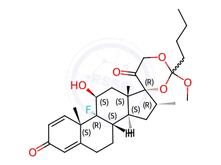 Chemical structure of (11β,​16α)​-9-​Fluoro-​11-​hydroxy-​17,​21-​[(1-​methoxypentylidene)​bis(oxy)​]​-​16-​methyl-pregna-​1,​4-​diene-​3,​20-​dione