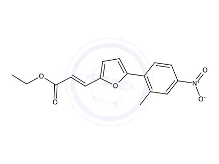 Chemical structure of Ethyl 3-(5-(2-methyl-4-nitrophenyl)furan-2-yl)acrylate