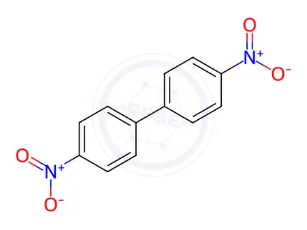 Chemical structure of 4,4'-dinitro-1,1'-biphenyl
