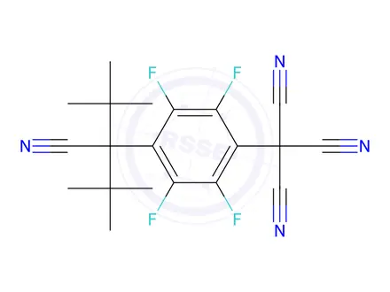Chemical structure of ALPHA,ALPHA'-DI-TERT-BUTYL-ALPHA,ALPHA'-DICYANO-2,3,5,6-TETRAFLUORO-1,4-BENZENEDIACETONITRILE