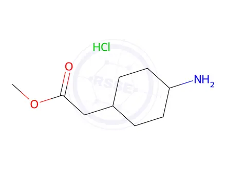Chemical structure of Methyl 2-((1r,4r)-4-aminocyclohexyl)acetate (HCl Salt)