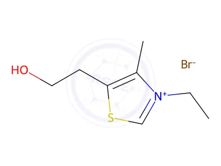 Chemical structure of 3-ETHYL-5-(2-HYDROXYETHYL)-4-METHYL THIAZOLIUM BROMIDE