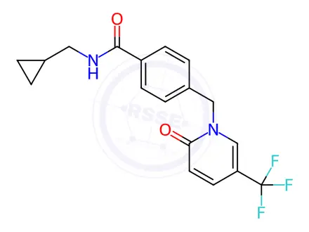 Chemical structure of N-(cyclopropylmethyl)-4-((2-oxo-5-(trifluoromethyl)pyridin-1(2H)-yl)methyl)benzamide