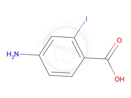 Chemical structure of 4-Amino-2-iodo-benzoic Acid