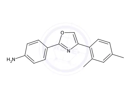 Chemical structure of 4-(4-(2,4-Dimethylphenyl)oxazol-2-yl)aniline