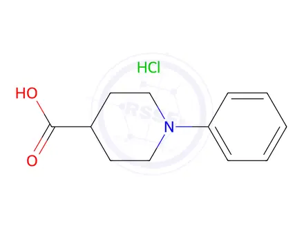 Chemical structure of 1-Phenylpiperidine-4-carboxylic acid hydrochloride