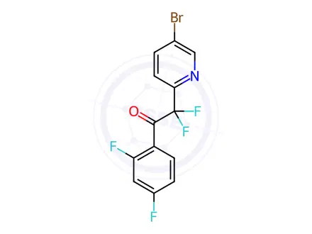 Chemical structure of 2-(5-bromopyridin-2-yl)-1-(2,4-difluorophenyl)-2,2-difluoroethanone