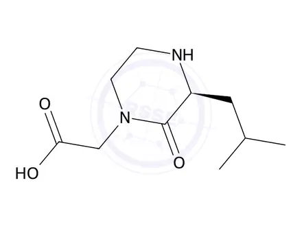 Chemical structure of (S)-2-(3-Isobutyl-2-oxopiperazin-1-yl)acetic acid