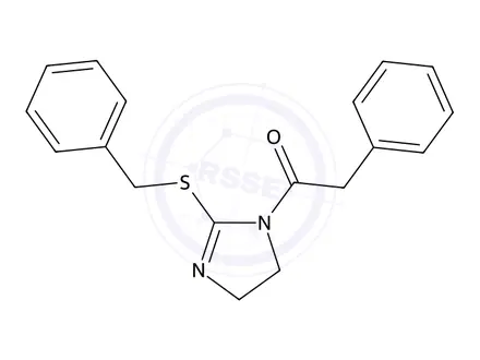 Chemical structure of 1-(2-(Benzylthio)-4,5-dihydro-1H-imidazol-1-yl)-2-phenylethan-1-one