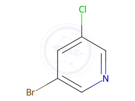 Chemical structure of 3-Bromo-5-chloropyridine
