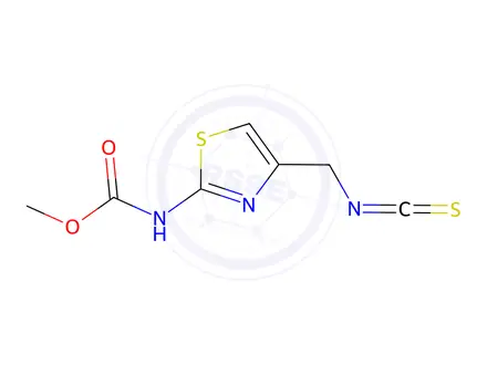 Chemical structure of methyl 4-(isothiocyanatomethyl)thiazole-2-carbamate