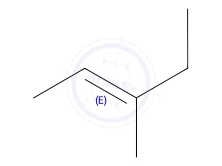 Chemical structure of trans-3-Methyl-2-pentene