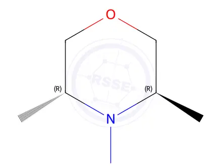 Chemical structure of 4-Morpholinamine,3,5-dimethyl-,trans-(9CI)