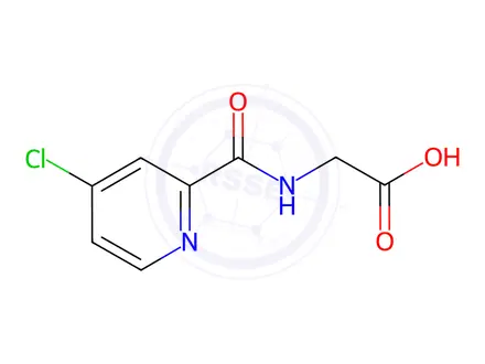 Chemical structure of 2-{[(4-Chloro-2-pyridinyl)carbonyl]amino}-acetic acid