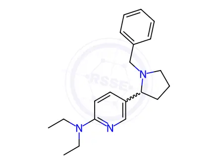 Chemical structure of 5-(1-Benzylpyrrolidin-2-yl)-N,N-diethylpyridin-2-amine