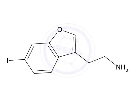 Chemical structure of 2-(6-Iodo-1-benzofuran-3-yl)ethan-1-amine
