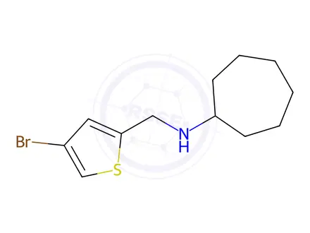 Chemical structure of n-((4-Bromothiophen-2-yl)methyl)cycloheptanamine