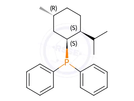 Chemical structure of ((1S,2S,5R)-2-Isopropyl-5-methylcyclohexyl)-diphenylphosphine