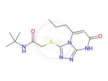 Chemical structure of N-(tert-Butyl)-2-((7-oxo-5-propyl-7,8-dihydro-[1,2,4]triazolo[4,3-a]pyrimidin-3-yl)thio)acetamide