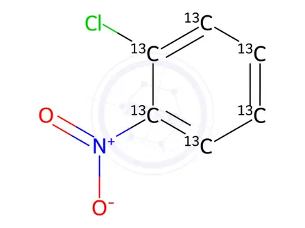 Chemical structure of [U-Ring-13C6]-1-Chloro-2-nitrobenzene