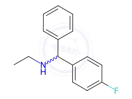 Chemical structure of Ethyl[(4-fluorophenyl)(phenyl)methyl]amine