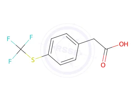 Chemical structure of 4-(Trifluoromethylthio)phenylacetic acid