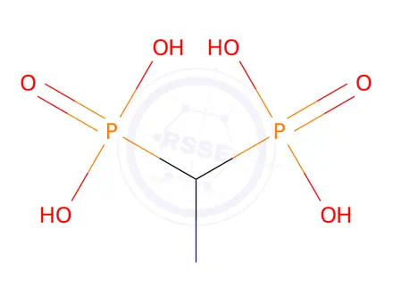 Chemical structure of [(dimethylamino)methylene]bisphosphonic acid