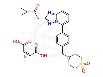 Chemical structure of Filgotinib Maleate Reference Standard