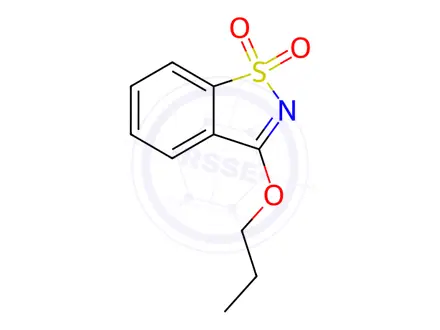Chemical structure of 3-Propoxy-1,2-benzisothiazole 1,1-dioxide
