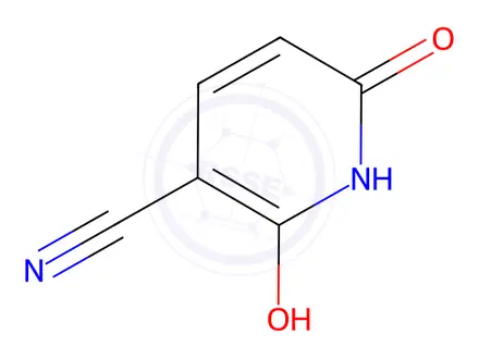 Chemical structure of 2,6-dihydroxy-3-cyanopyridine
