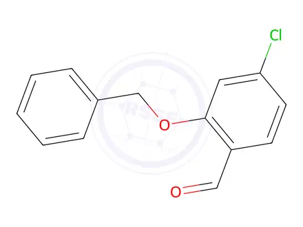Chemical structure of 2-(Benzyloxy)-4-chlorobenzaldehyde