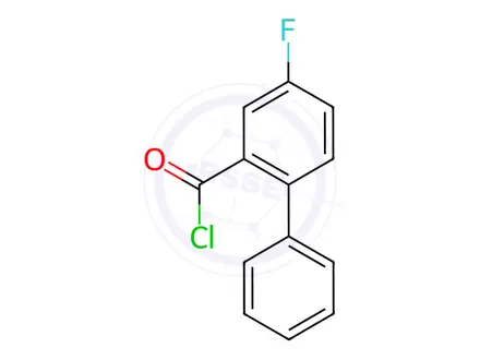 Chemical structure of 4-Fluorobiphenyl-2-carbonyl chloride