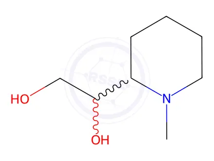 Chemical structure of 1-(1-Methylpiperidin-2-yl)ethane-1,2-diol