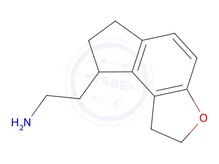 Chemical structure of 2,6,7,8-Tetrahydro-1H-indeno[5,4-b]furan-8-ylethylamine