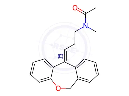 Chemical structure of (E)-N-Acetyl-N-desmethyl Doxepin