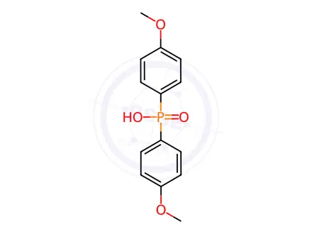 Chemical structure of Bis(4-methoxyphenyl)phosphinic Acid