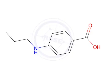 Chemical structure of 4-(propylamino)benzoic acid